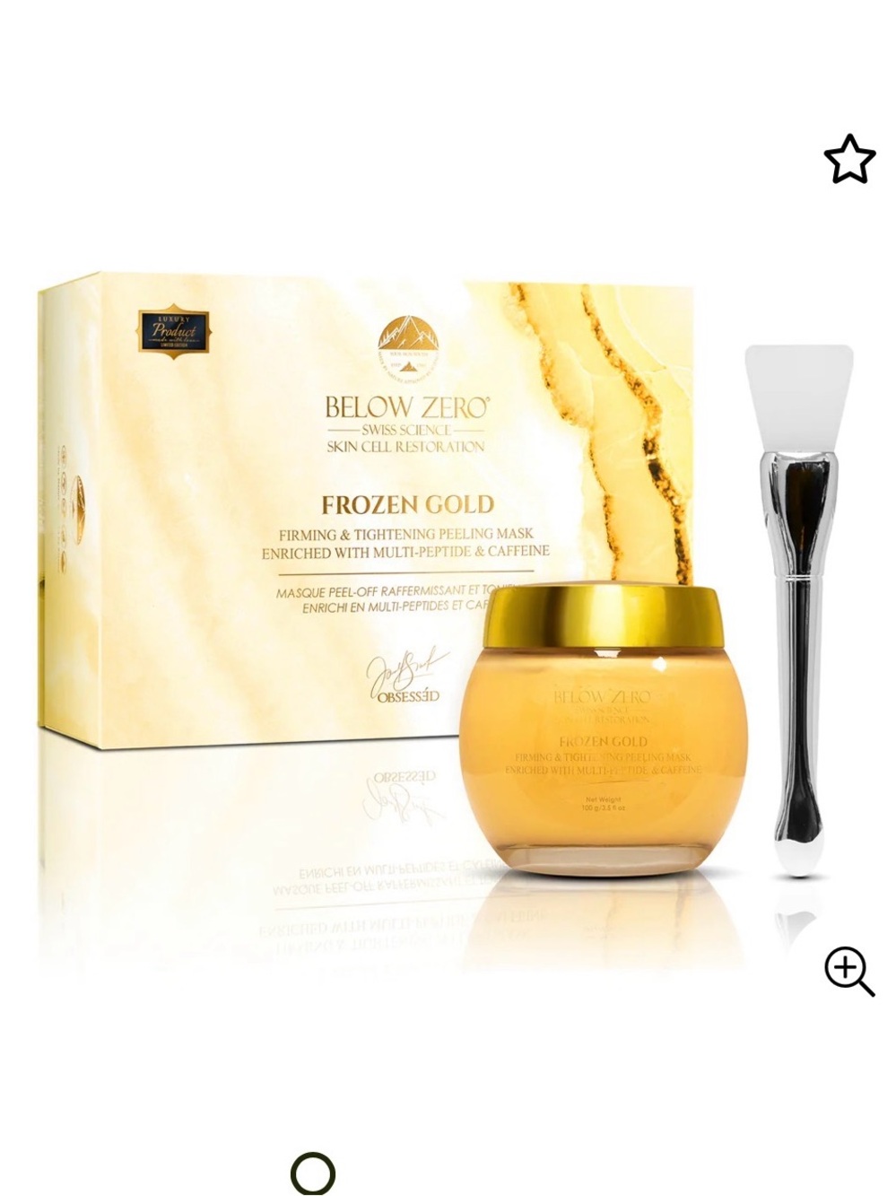 Below Zero Frozen Gold Firming Peeling Mask - Gold